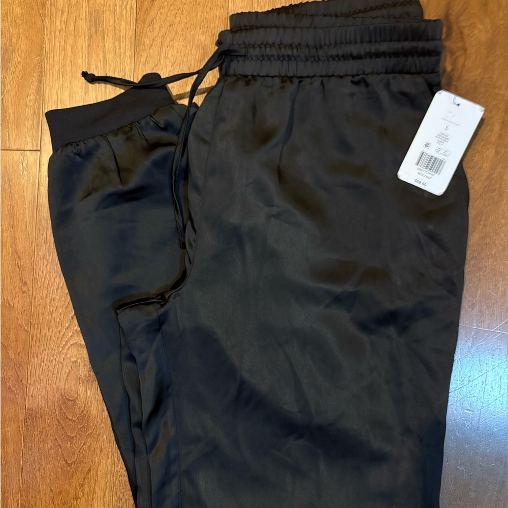 The Limited Black Satin Joggers